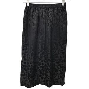 Silk Studios Skirt Womens 8 Petite Pencil Maxi Black Floral